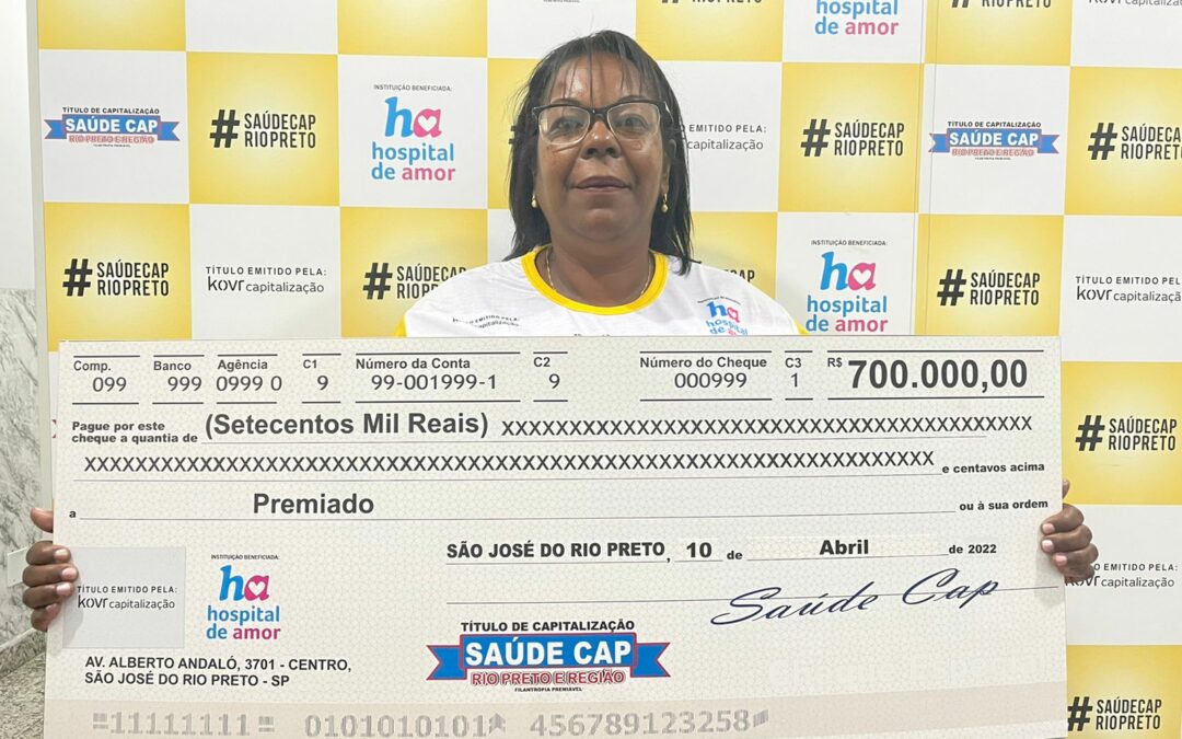 Moradora de Mirassol ganha sozinha 700 mil reais no Saúde Cap e vai realizar o sonho da casa própria.